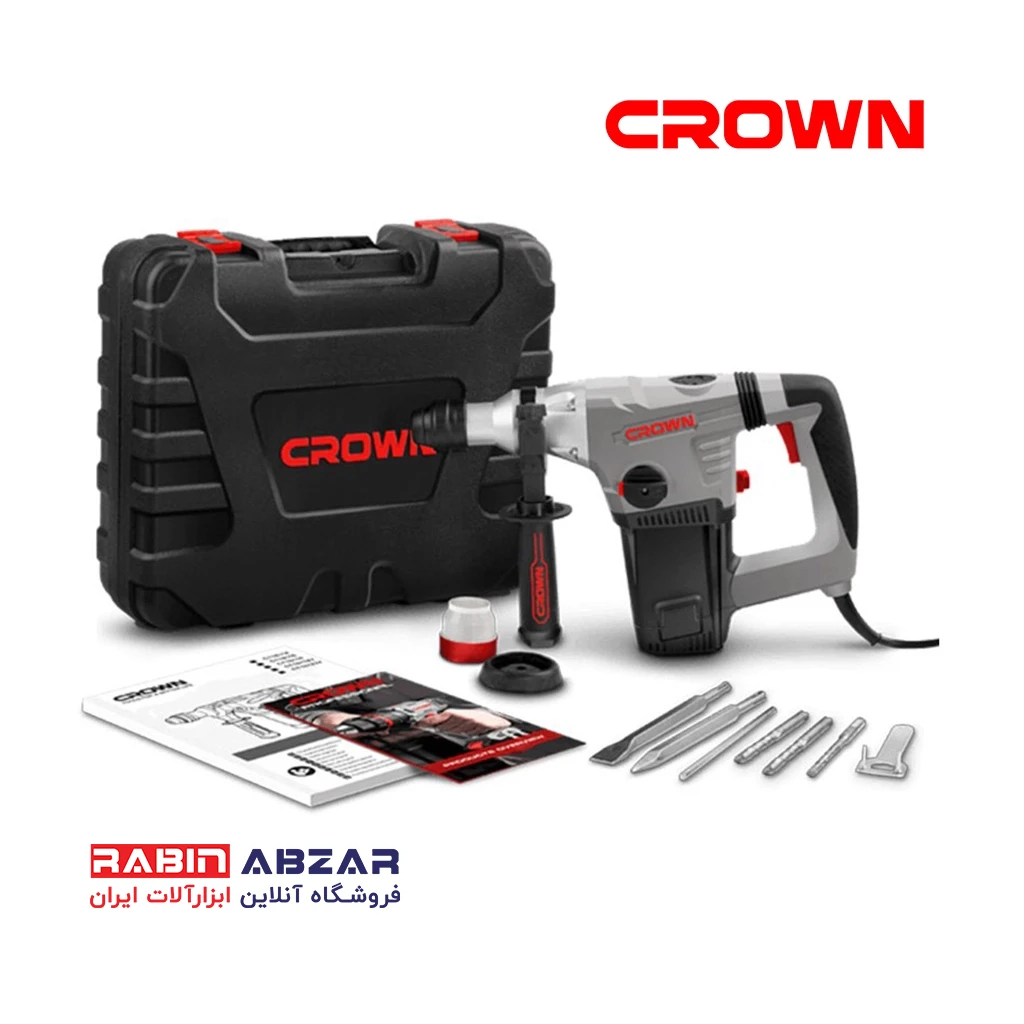 دریل بتن کن 4 شیار 5 کیلویی کرون - CROWN - CT 18114