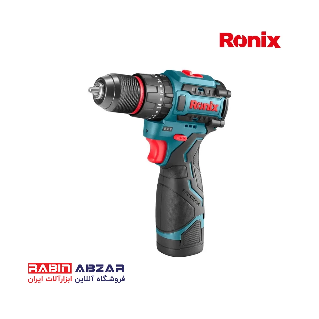 دریل شارژی 16 ولت کامپکت براش لس رونیکس - RONIX - 8661