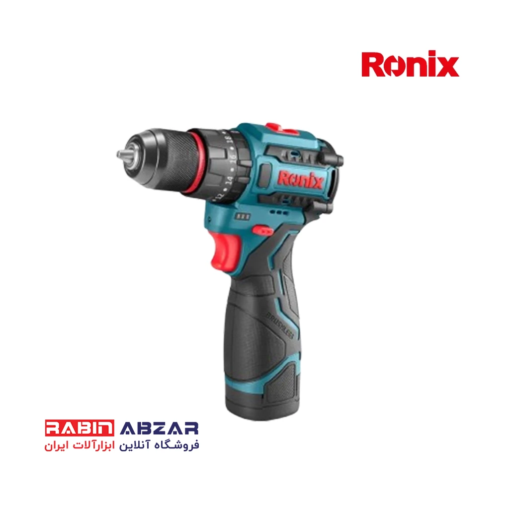 دریل شارژی 16 ولت کامپکت براش لس رونیکس - RONIX - 8661