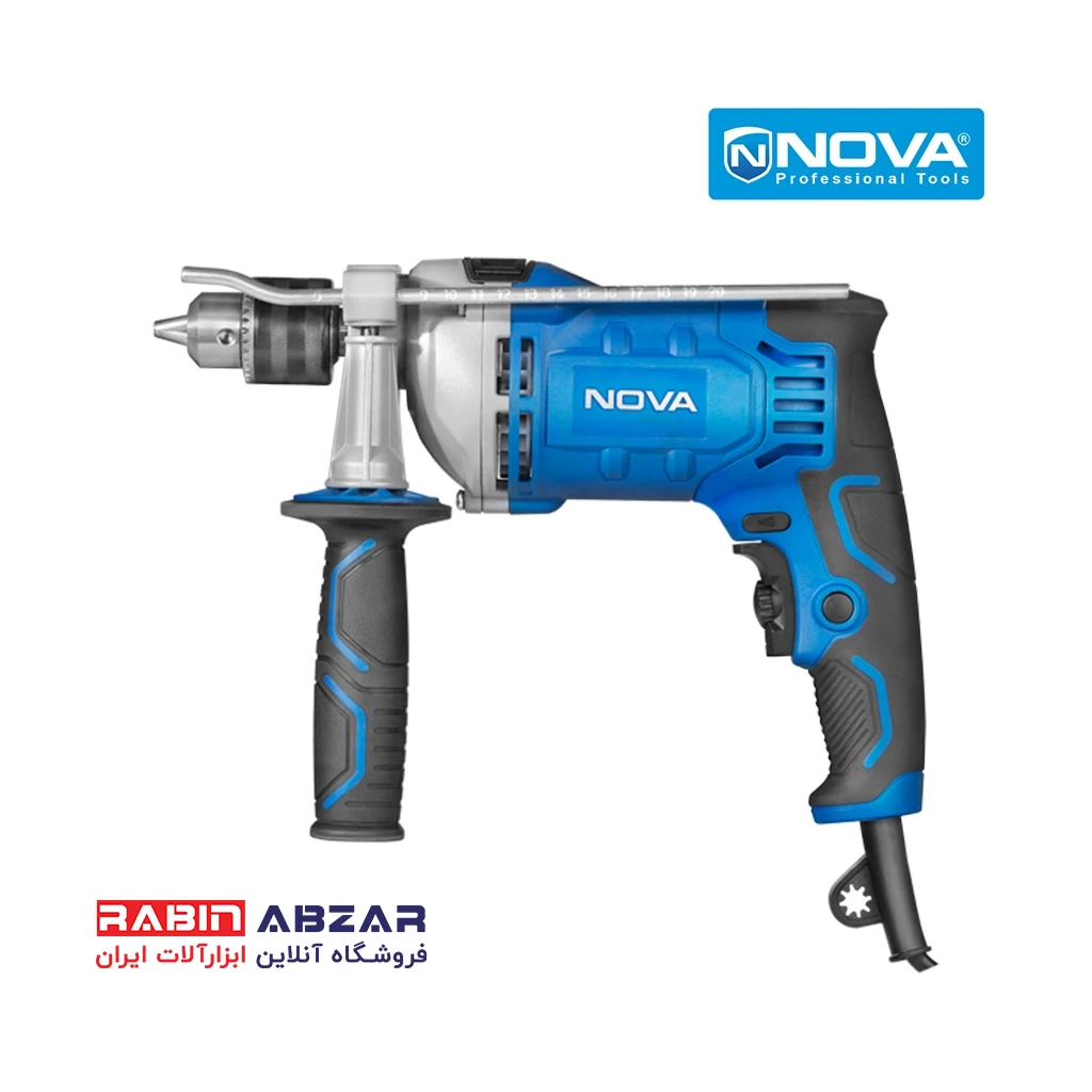 دریل 13 چکشی نیم تنه فلزی 810 وات نووا -  NOVA - 2238 - BMC