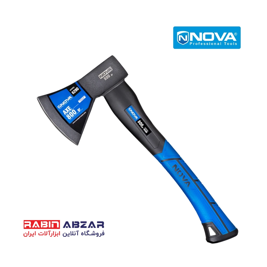 تبر 800 گرم دسته فایبر نووا - NOVA - 6280